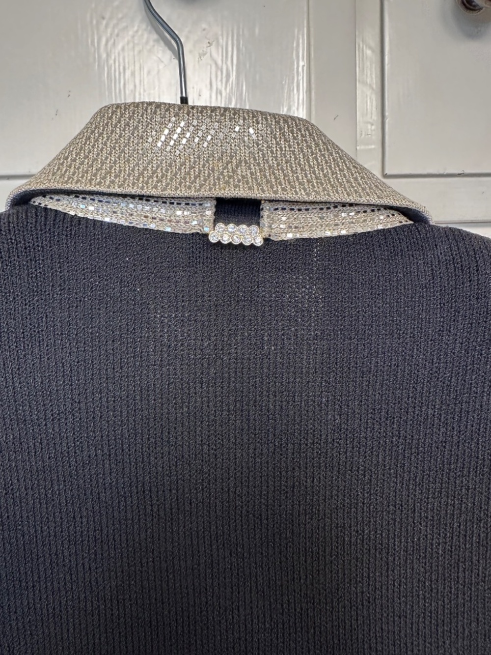 St. John Evening by Marie Gray Knit Jacket and St John basic skirt Black/Black - Picture 8 of 16